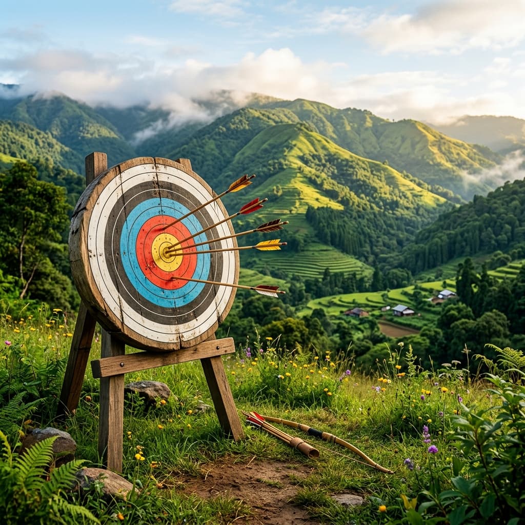 Traditional Archery Target in Meghalaya - Morning Sunday Teer